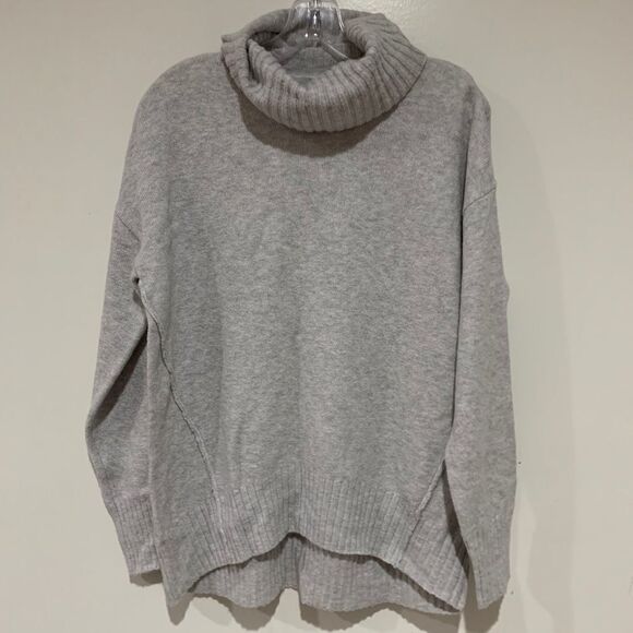 Lucky Brand Turtleneck Heather Grey Oversized tunic Sweater NEW - Picture 2 of 2